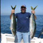 Two Nice Coronado Islands Yellowtail. Photo sent in by private boater Jesus Denogean on June 15, 2007